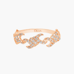 Djula - Barbed Wire Pave Ring Pink Gold